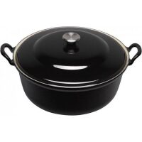 Le Creuset Braadpan Faitout 28 cm 4,9 L Zwart Met Plaatstalen Deksel