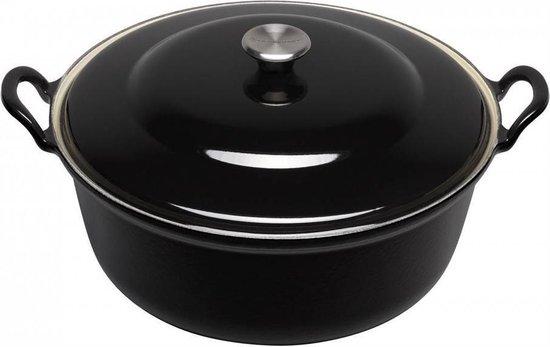 ik ontbijt Franje Larry Belmont Le Creuset Braadpan Faitout 28 cm 4,9 L Zwart Met Plaatstalen Deksel - Betsies Kookwinkel ik ontbijt Franje Larry Belmont Le Creuset Braadpan Faitout 28 cm 4,9 L Zwart Met Plaatstalen Deksel - Betsies Kookwinkel