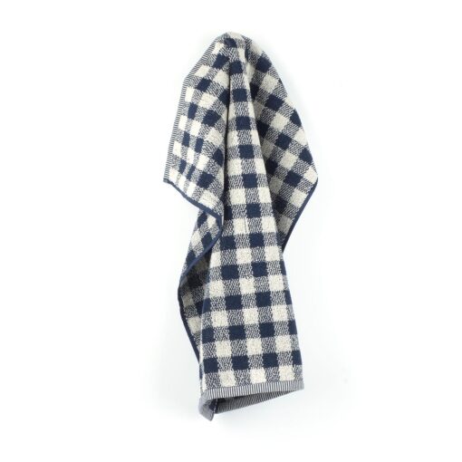 Bunzlau Handdoek Check Dark Blue - Afbeelding 2