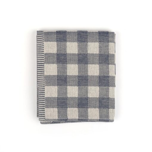 Bunzlau Theedoek Check Dark Blue