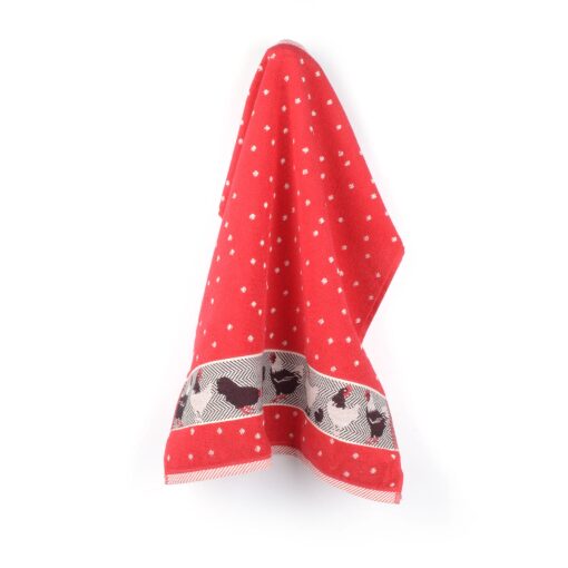 Bunzlau Handdoek Chickens Red - Afbeelding 2