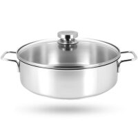Demeyere Apollo Hapjespan 24 cm Rvs + Glasdeksel